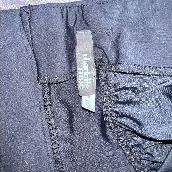 3 FOR $15 🙌🏼 Charlotte Russe Black Size Small Cinched Ruched Mini Skirt Sexy Y2K - Picture 3 of 3